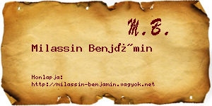 Milassin Benjámin névjegykártya