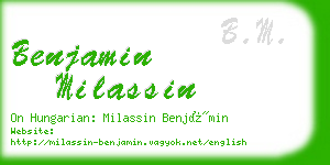 benjamin milassin business card